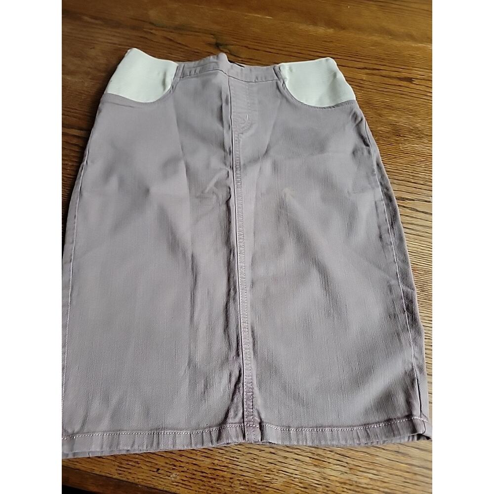 Seven Two Denim Stretchy Elastic Waist Fitted Skirt Women's Size 4 Euc